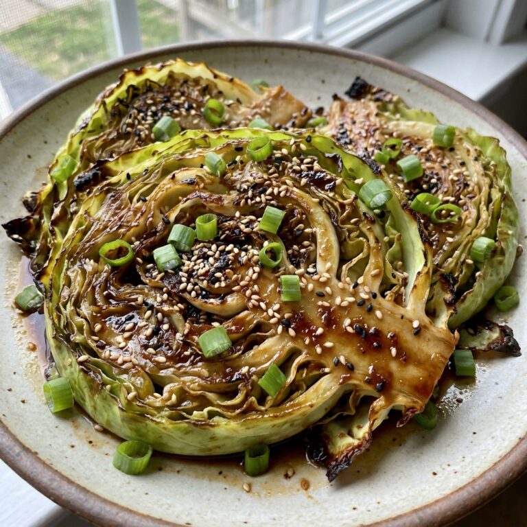 Miso cabbage steaks