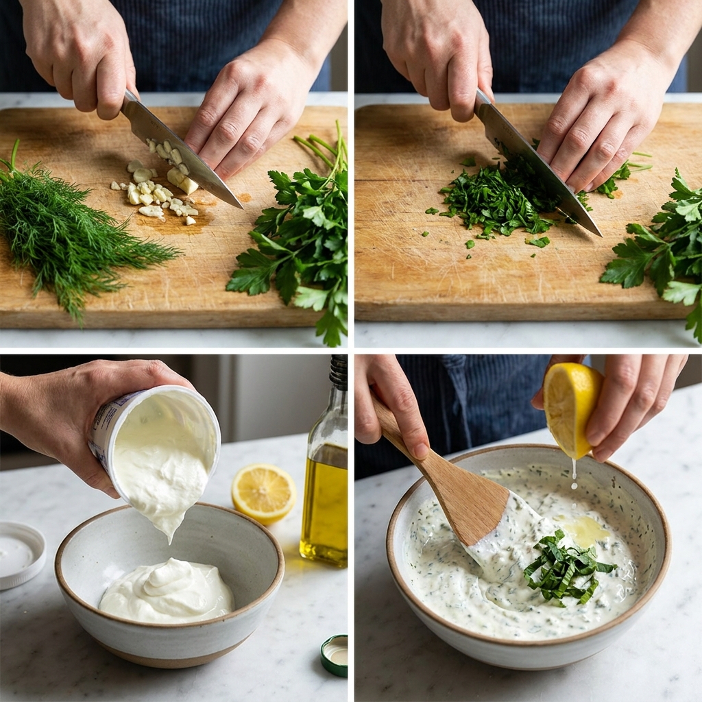 Yes, you can transform savory Greek yogurt dip into a creamy salad dressing by whisking in two to four tablespoons of lemon juice or water until reaching your desired pourable consistency. This creates a nutritious ranch-style alternative that works beautifully on grain bowls, green salads, and vegetable-based salads. The herb-forward profile of savory Greek yogurt dip translates perfectly to dressing applications while maintaining its fresh, Mediterranean character.