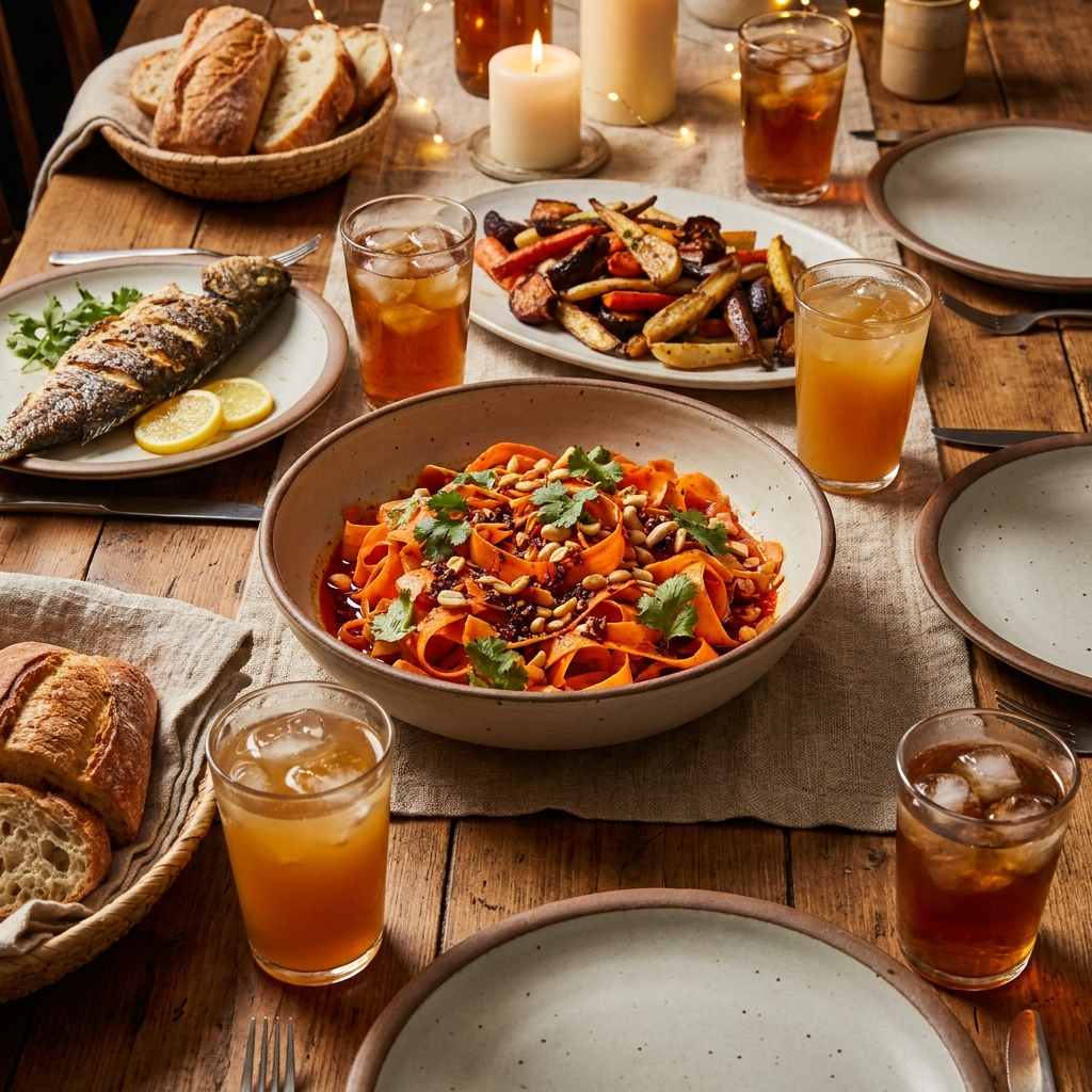 Chili crisp carrot ribbon salad recipe