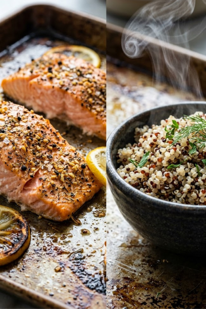 The Best 2026 Baked Salmon with Garlic Yogurt Sauce and Quinoa Bowl Healthy Dinner Recipe 3 Untitled Design 2 40
