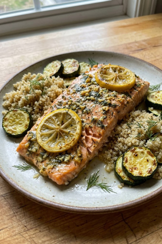 The Best Baked Garlic Herb Salmon with Roasted Zucchini and Quinoa Healthy Dinner Recipe (2026) 1 Untitled design 34