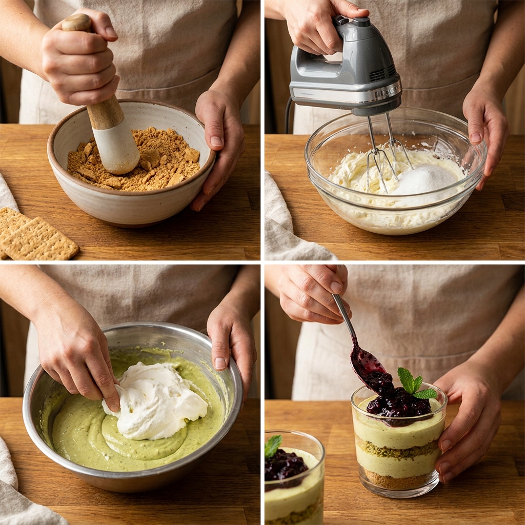 Pistachio Blackberry Cheesecake Towers Recipe: Elegant No-Bake Dessert 2026 14 pistachio blackberry cheesecake towers recipe