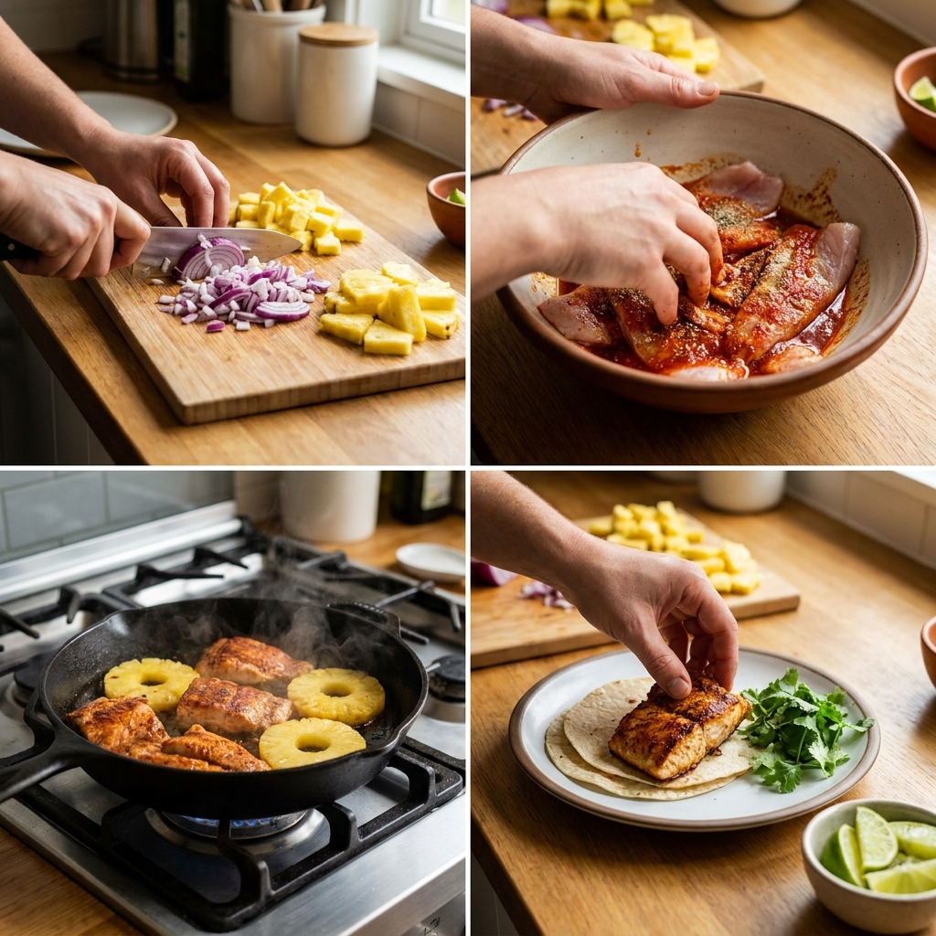 Roasted Fish al Pastor recipe