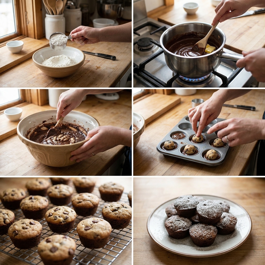 chocolate chip cookie dough brownie bites