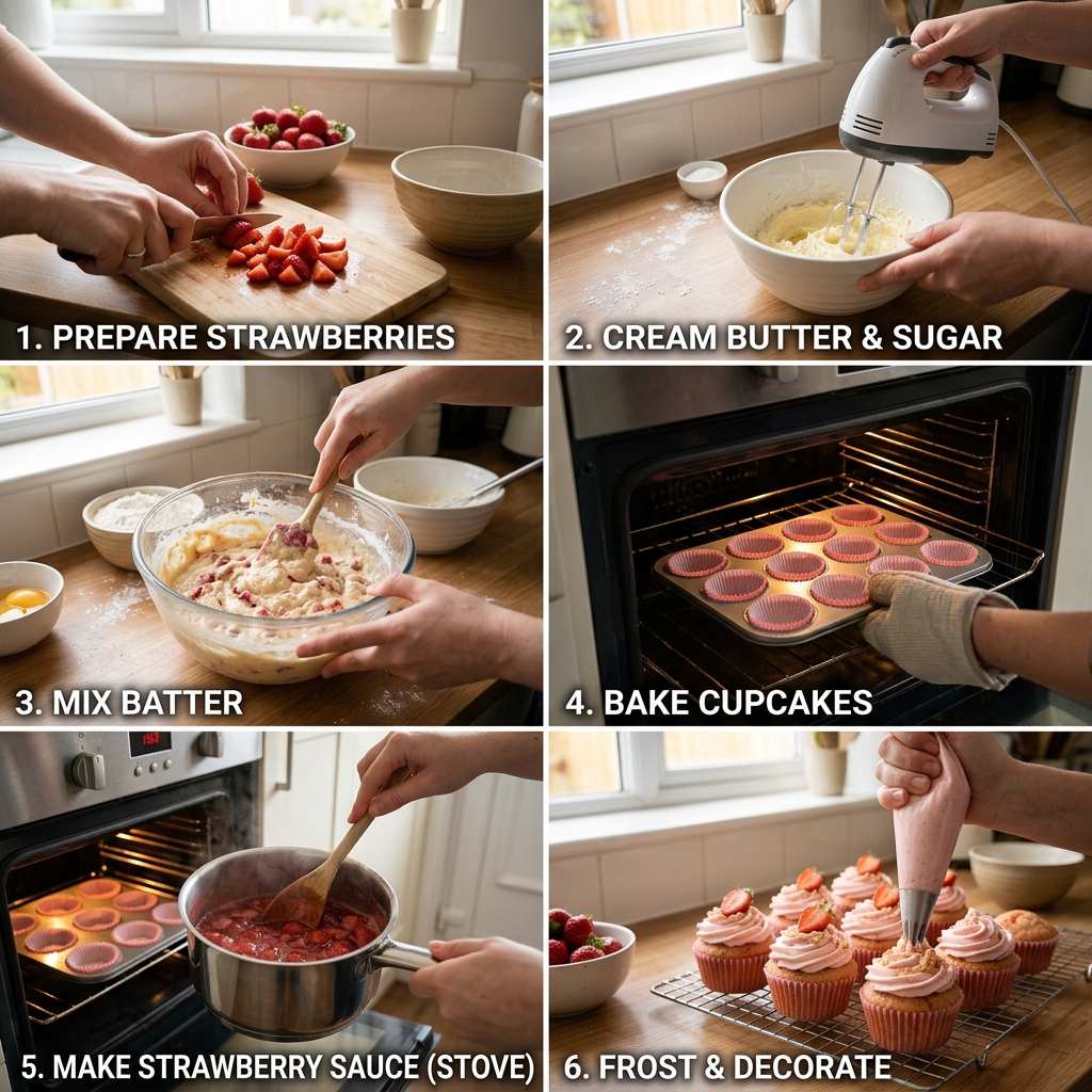 Strawberries And Cream Cupcakes Recipe 2026 14 Strawberries And Cream Cupcakes Recipe