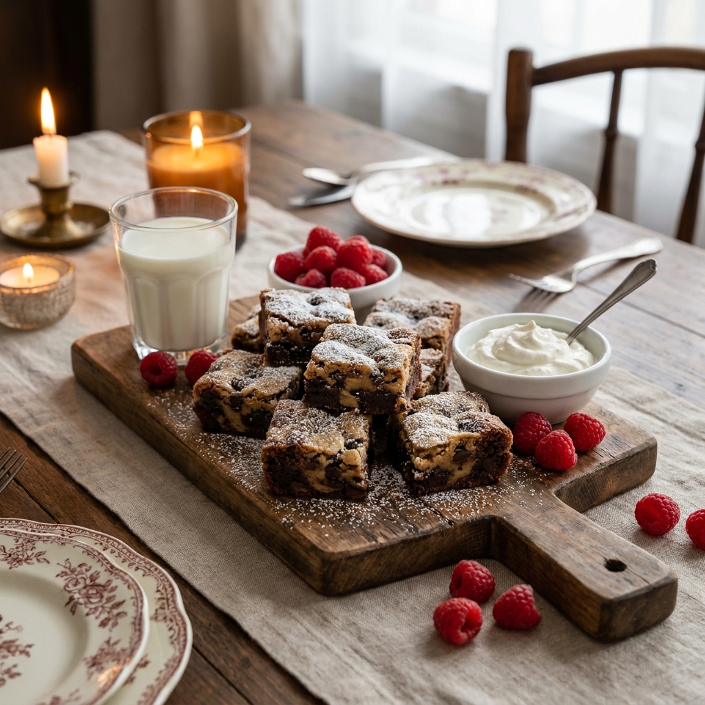 chocolate chip cookie dough brownie bites